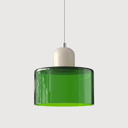 Handwoven Glass Pendant Light Bauhaus Style Indoor Hanging Lamp Adjustable Cable for Dining Room Kitchen Home Office