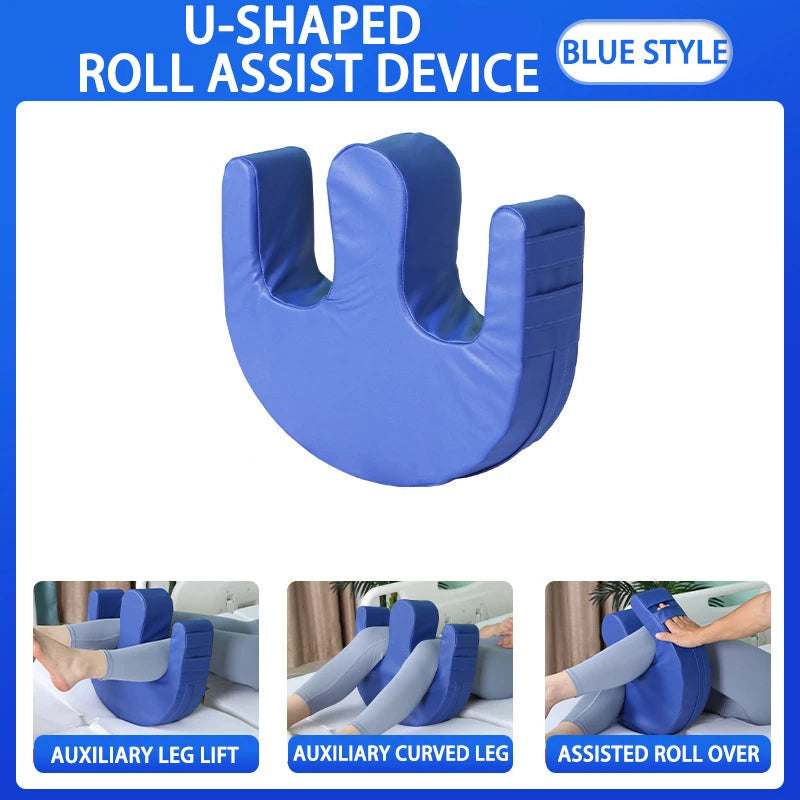Positioning Wedge Cushion for Bedbound Patients – Caregiver Support Pillow with Handle for Mobility Assistance