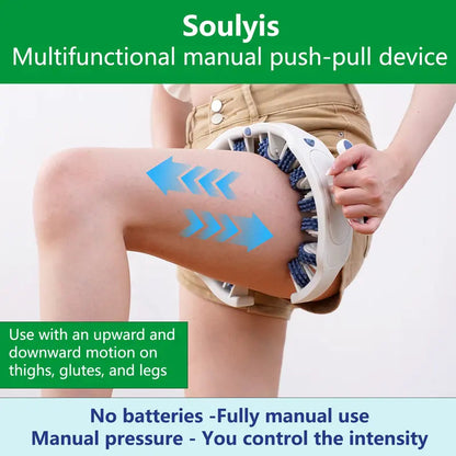 Cellulite Roller | 360° Deep-Tissue Massage Tool with Adjustable Width | Enhance Circulation for Toned Legs