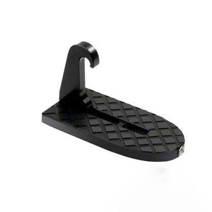 Rooftop Access Step with Emergency Glass Breaker for SUVs, Trucks & Jeeps – Foldable Aluminum Car Door Latch Hook Footstep with Protective