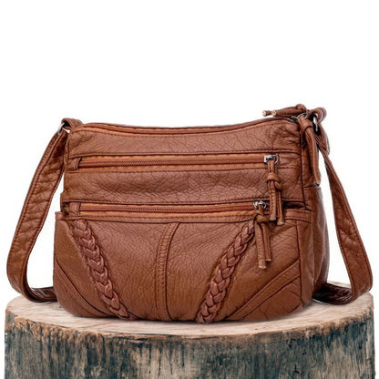 Vegan Leather Crossbody Bag for Women – Adjustable Strap Shoulder Purse with Magnetic Closure – Everyday Carryall Handbag