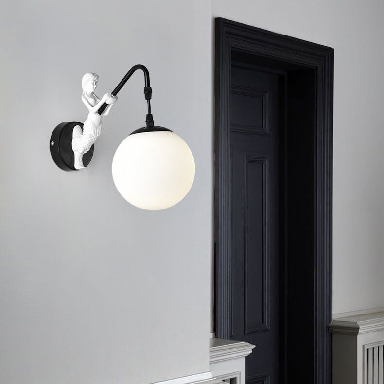 Sconce Fixture Hardwired E26 Socket Metal Glass Shade Bedroom Living Room Hallway Accent Lighting Modern Interior Decor Wall Mounted 10 in
