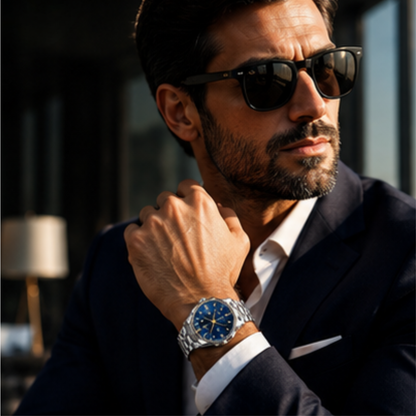 Men's Scratch-Resistant Quartz Watch – Waterproof Titanium for Sports and Daily Use