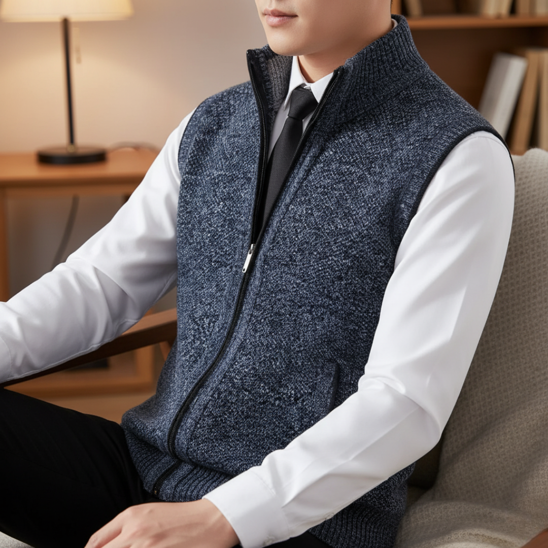 Men's Insulated Zip-Up Vest – Lightweight Layering Sleeveless Jacket for Fall Winter Spring | Tailored Fit Bodywarmer Gilet