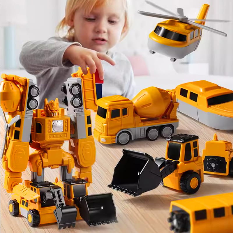 Magnetic Construction Vehicle Building Set for Kids – Transformable Toy Trucks with Snap-Together Magnets for Creative Play & STEM Learning