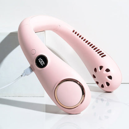 Ventilador de cuello portátil para mujeres y hombres, ventilador de cuello sin aspas recargable, ventilador personal de manos libres