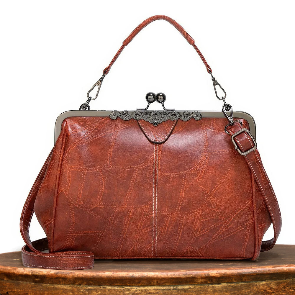 Classic Frame Clutch Purse for Women Evening Formal Dinner Party Shoulder Bag Small Vintage Style Metal Clasp Handbag