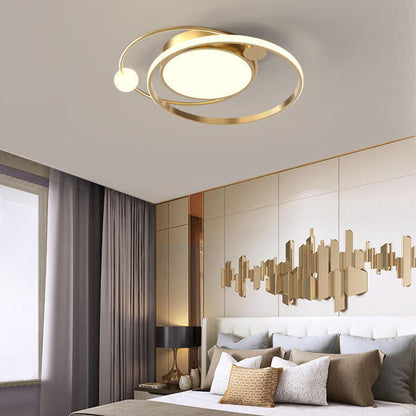 LED Ceiling Light Flush Mount Round Modern Circle Fixture Black White Gold 3000K 5000K for Bedroom Living Room Kitchen