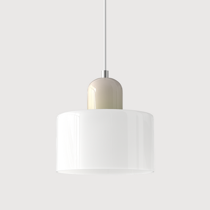 Linear LED Pendant Light White Glass Modern Hanging Fixture for Dining Room Kitchen Island Contemporary Halo Design Adjustable Cable