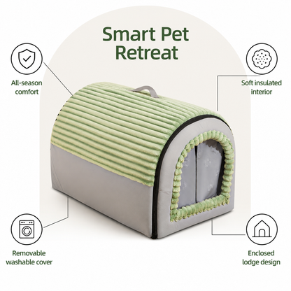 Ortekor Insulated Washable Pet Cave Bed (Removable Cover)