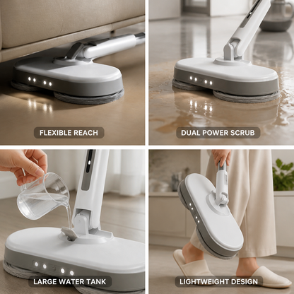 Cordless Dual Motor Flexible Head Wet Mop (420 ml Tank)
