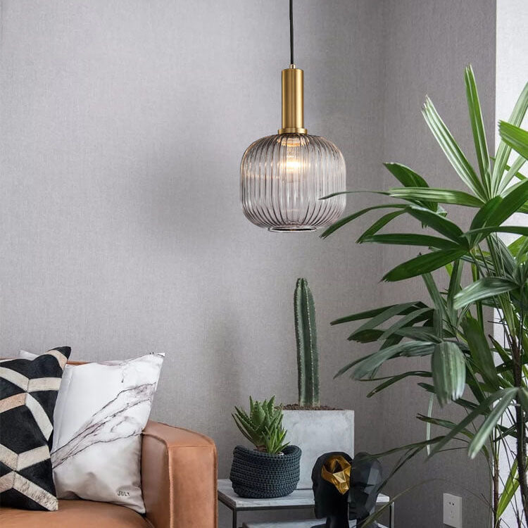 Glass Shade Hanging Light Fixture Adjustable 59-Inch Cord Kitchen Island Dining Room Ceiling Lamp E26 Socket Modern Drop Lighting for Counte
