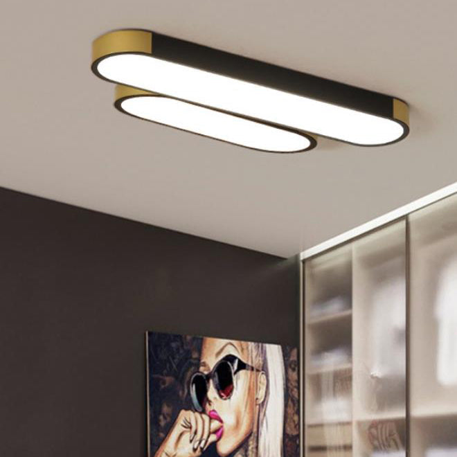 26-Inch Round LED Ceiling Light with 3 Color Modes, Modern Low-Profile Fixture for Bedroom Living Room Hallway Office Kitchen Bathroom, Iron