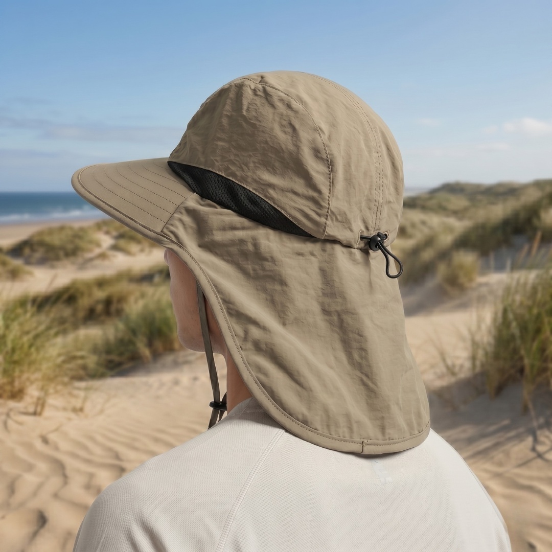 Adventure Fishing Headwear with Fold-Down Mesh Shield for Neck & Ears | Outdoor Boonie Cap for Hiking & Camping | UPF 50+ Shaded Crown &