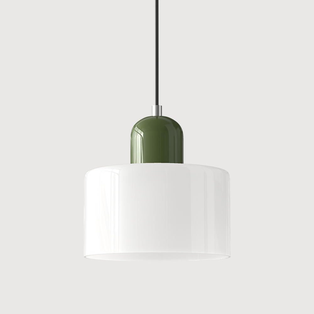 Handwoven Glass Pendant Light Bauhaus Style Indoor Hanging Lamp Adjustable Cable for Dining Room Kitchen Home Office