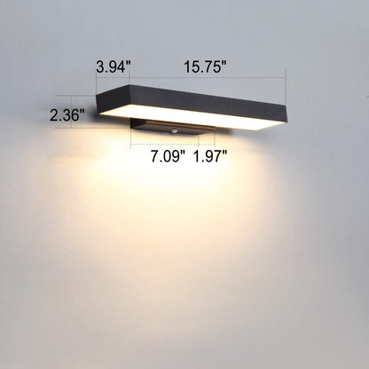Outdoor Motion Sensor LED Wall Light - Slim Waterproof Porch Sconce for Entryway, Patio & Garage