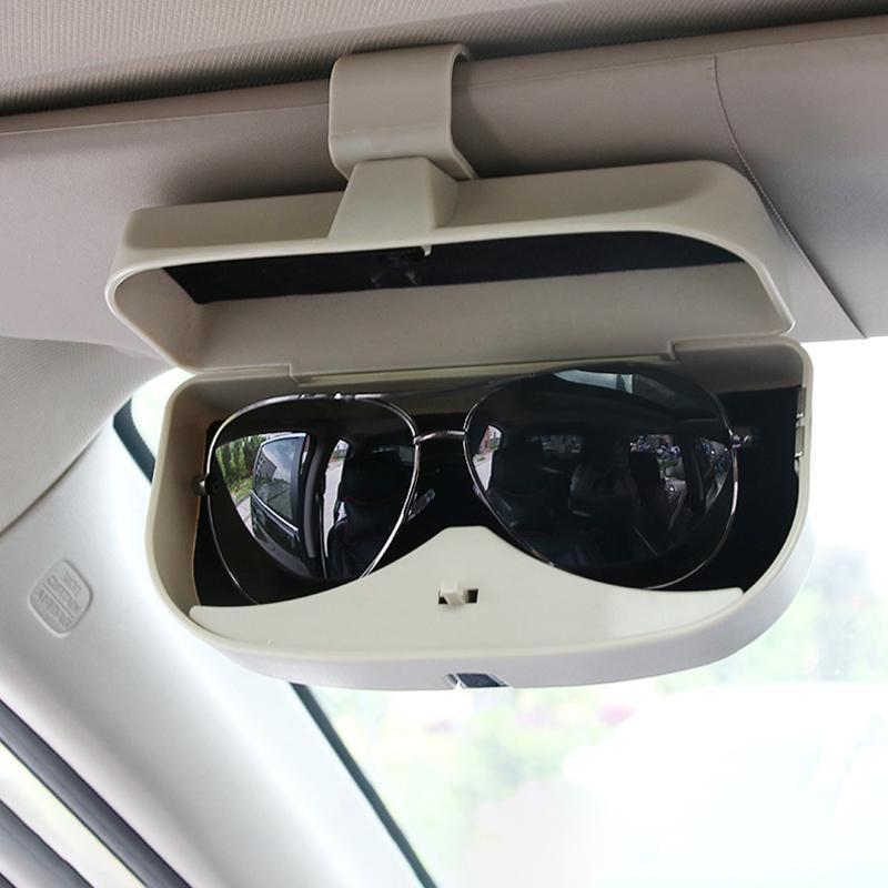 Organizador de lentes para visera de auto – Soporte para gafas de un solo toque para camionetas y SUV