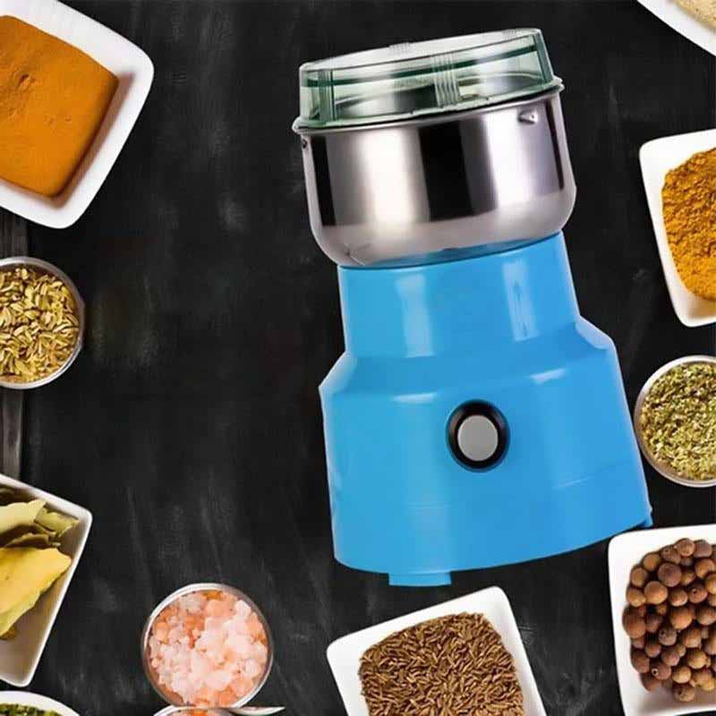 Countertop Herb and Coffee Mill – 300W Motor, Stainless Steel Grinding Bowl, One-Touch Operation for Fresh Spices, Beans, Seeds