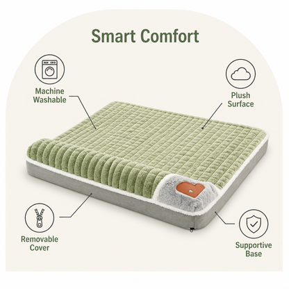 Ortekor Four-Season Plush & Washable Dog Sleeping Mat (Removable Floor Mat)