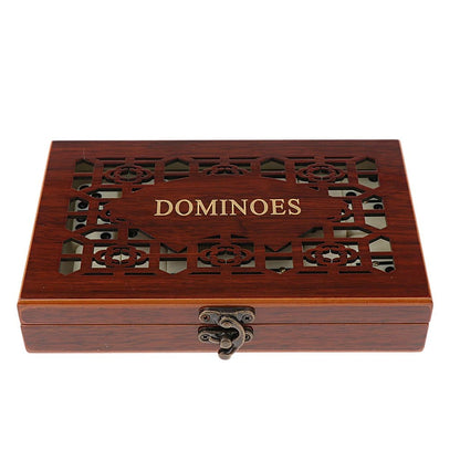Classic Dominoes Set with Wooden Storage Case – 28 Tiles for Family Game Night