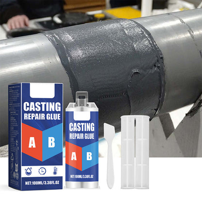 Heavy-Duty Metal Repair Epoxy Putty High-Temperature Resistant Two-Part Steel Adhesive for Automotive Industrial Cast Iron Aluminum DIY Proj