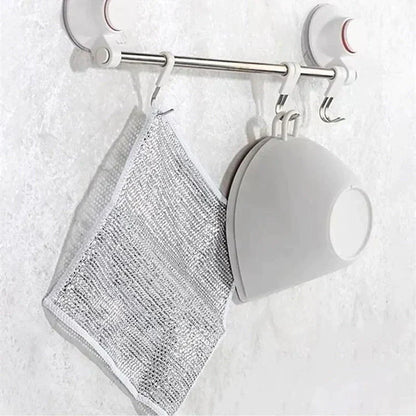 Mesh Scrubbing Cloths Kitchen Dish Cleaning Set Gentle Surface Safe Cookware Scrubber 10-Pack for Pots Pans