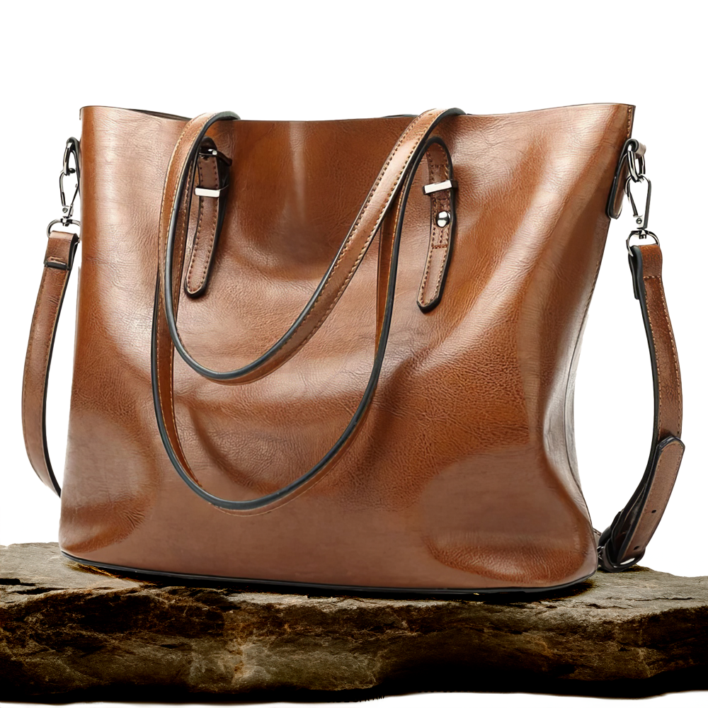 Genuine Leather Shoulder Bag Women's Vintage Flap Purse Adjustable Strap Crossbody Handbag for Everyday Travel Work Casual & Formal