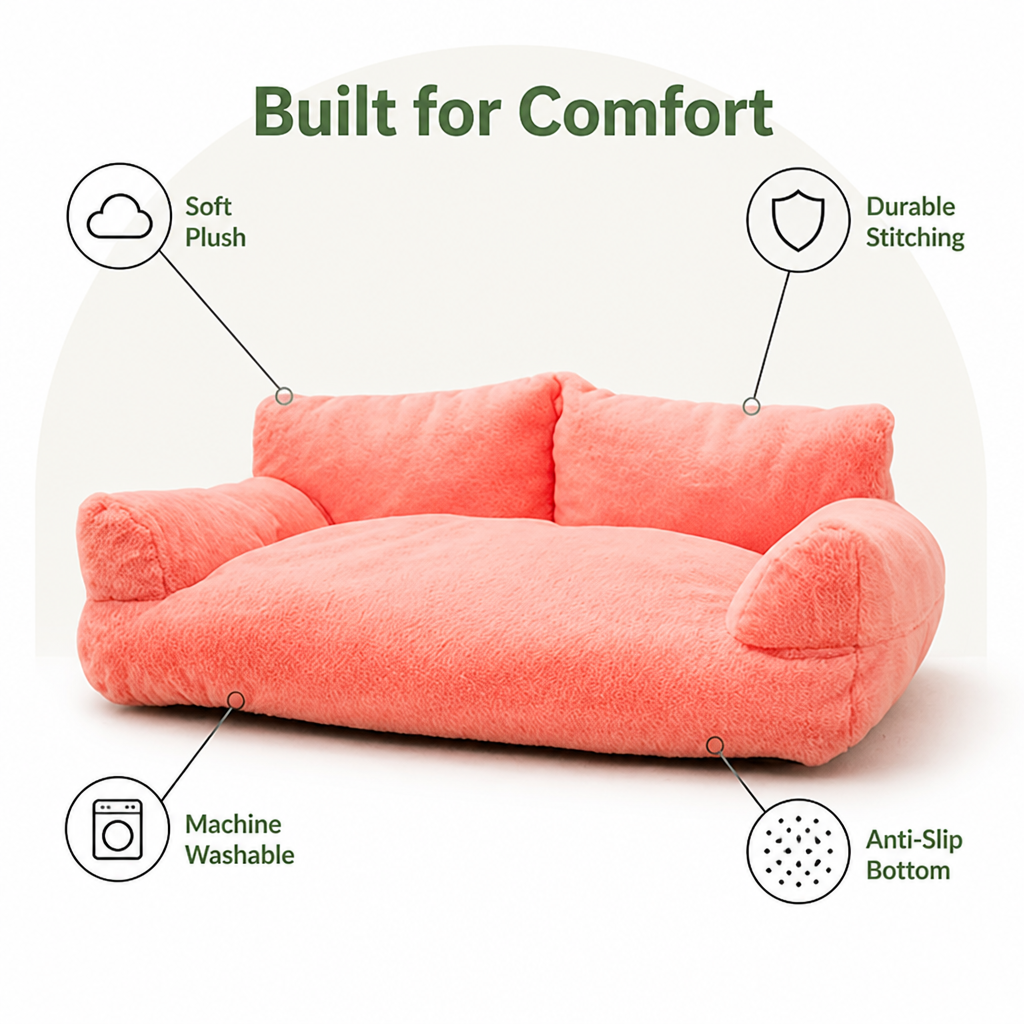 Ortekor Cozy Winter Washable Dog Bed (Anti-Slip Base)