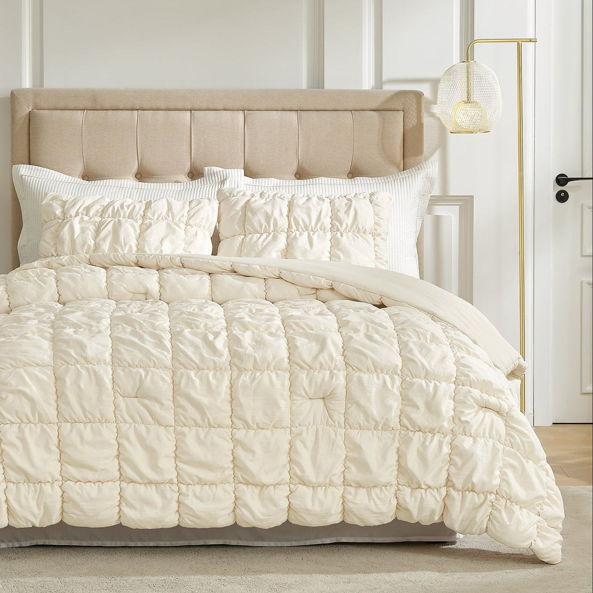 Ortekor Cozy Bliss | King Comforter Set with 3D Bubble Texture | Soft & Lightweight for Year-Round Comfort