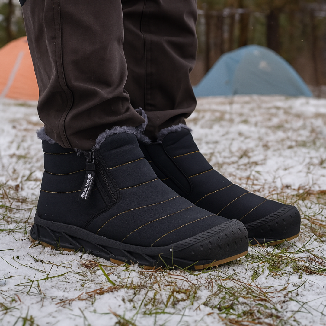 Men's & Women's Insulated Waterproof Winter Boots with Side Zipper for Snow & Ice | Fleece-Lined Slip-Resistant Shoes for Hiking, Walking