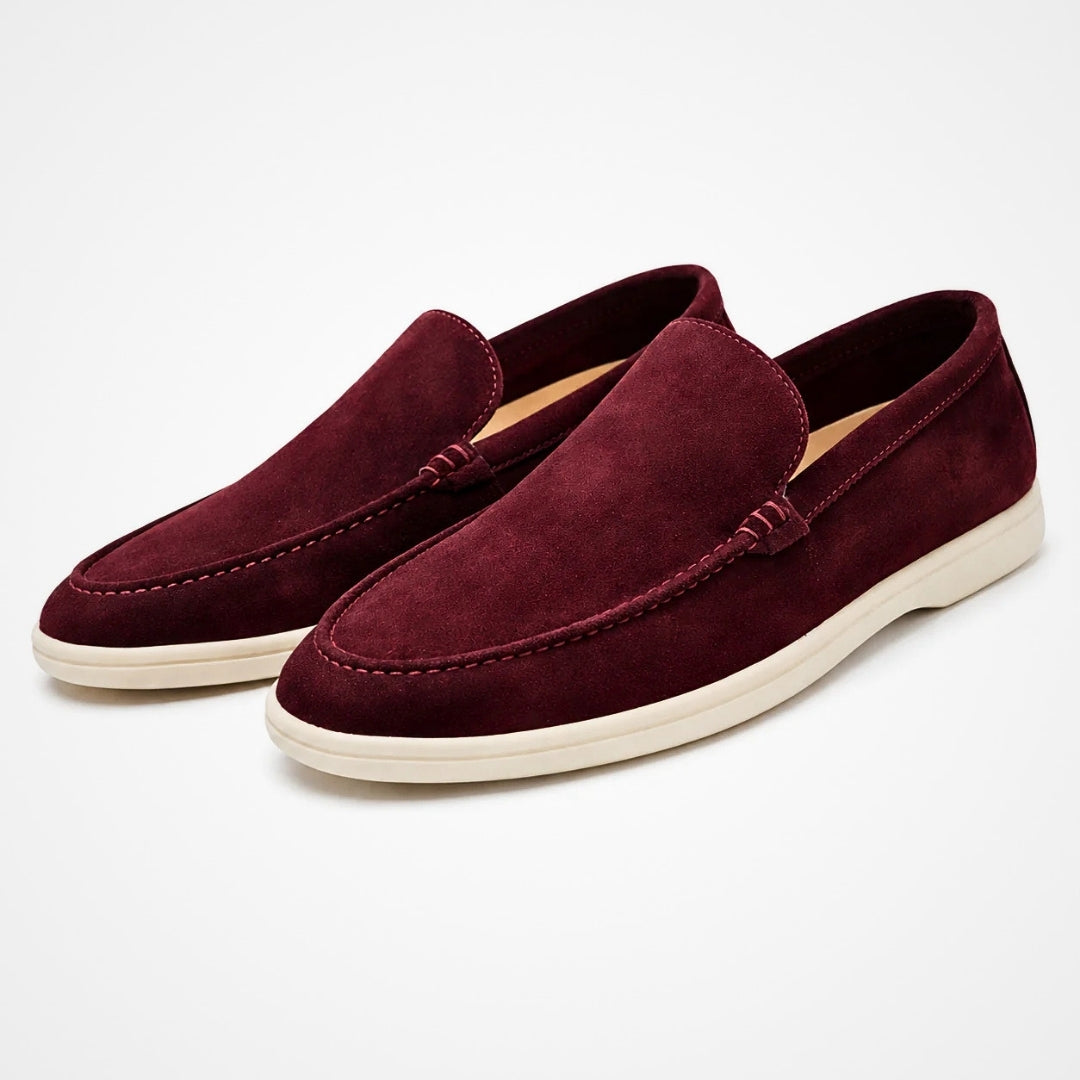 Men's Slip-On Loafers Suede-Look Casual Dress Shoes for Everyday Comfort & Style