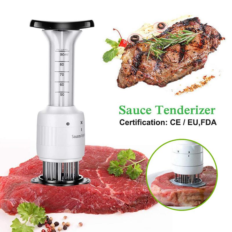 Flavor Injector Syringe Kit with Needles for BBQ, Turkey & Brisket - Stainless Steel