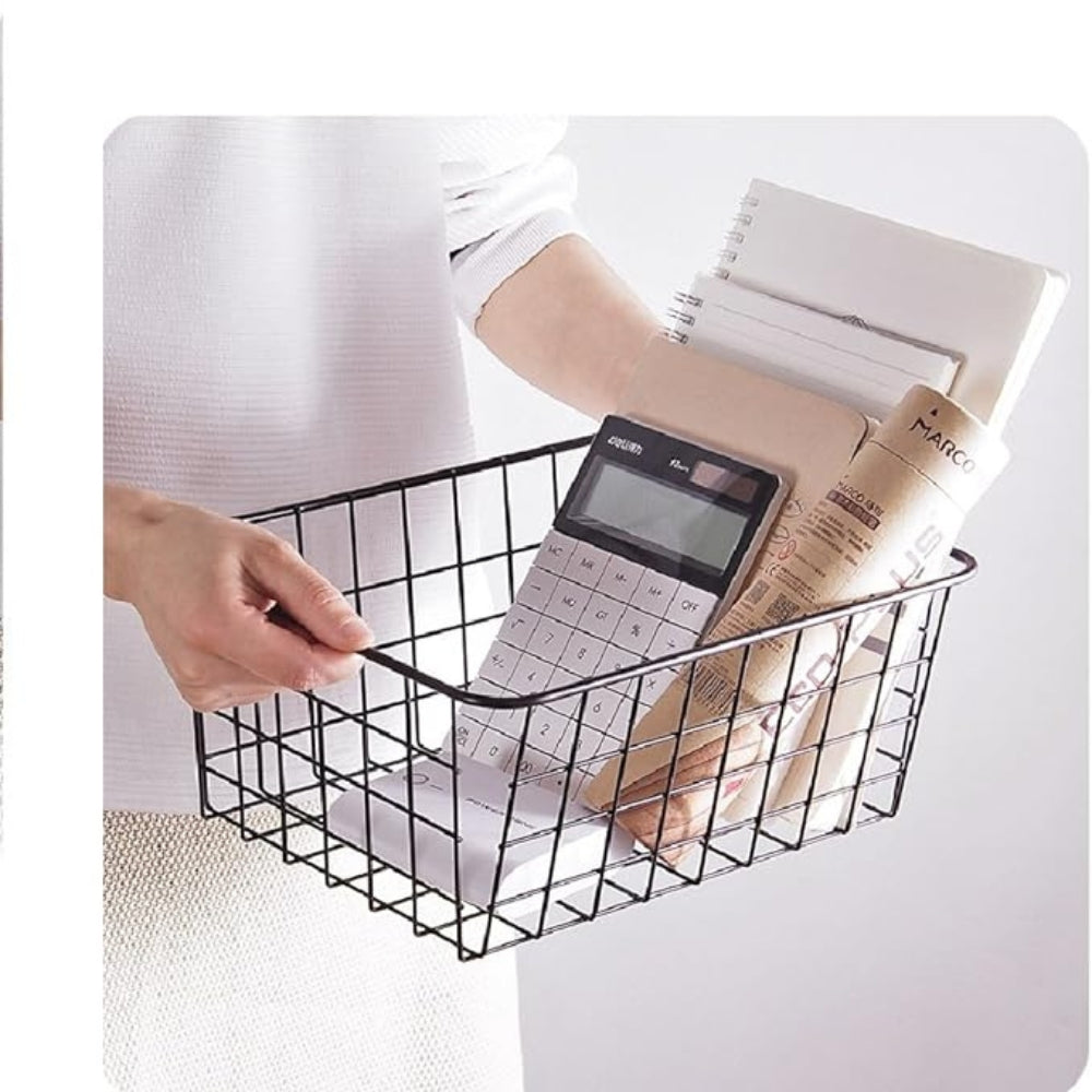 Cesta de almacenamiento Daxon: hierro duradero, diseño compacto