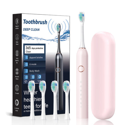 Rechargeable Sonic Toothbrush with 6 Cleaning Modes IPX7 Waterproof Electric Toothbrush 40000 VPM for Daily Oral Care Adults Dental Hygiene