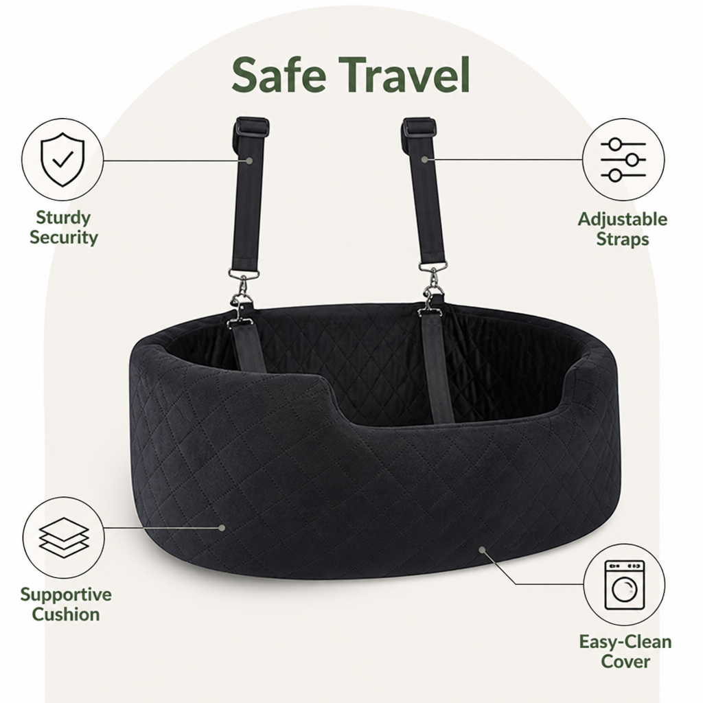 Ortekor D30 Rebound Sponge Car Seat Booster (Removable Washable Cover)