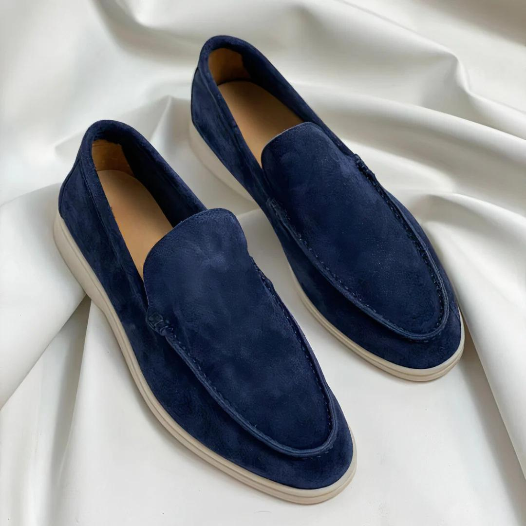 Men's Leather Slip-On Dress Loafers – Business Casual Comfort Shoes for Work, Office & Everyday Wear | Classic Flat Oxford Style