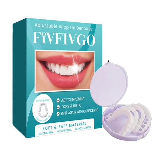 Cosmetic Tooth Veneer Snap-On Cover – Adjustable Fit for Natural-Looking Smile, Removable & Reusable Temporary Smile Enhancement