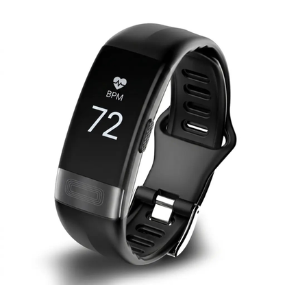 Pulsera de actividad con monitor de frecuencia cardíaca, oxígeno en sangre y ECG, reloj inteligente de silicona para fitness compatible con iOS y Android, monitor de sueño y actividad para mujeres y hombres