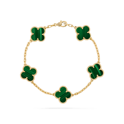 Chain Bracelet with Beaded Accents – Adjustable 7.9" Gold-Tone Link Band for Women – Everyday Wear & Layering Jewelry