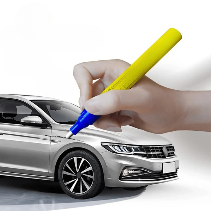 Car Touch-Up Paint Pen for Quick Scratch Repair – Seals and Protects Against Rust – White, Black, Silver – Precision Tip for Chips and Nicks