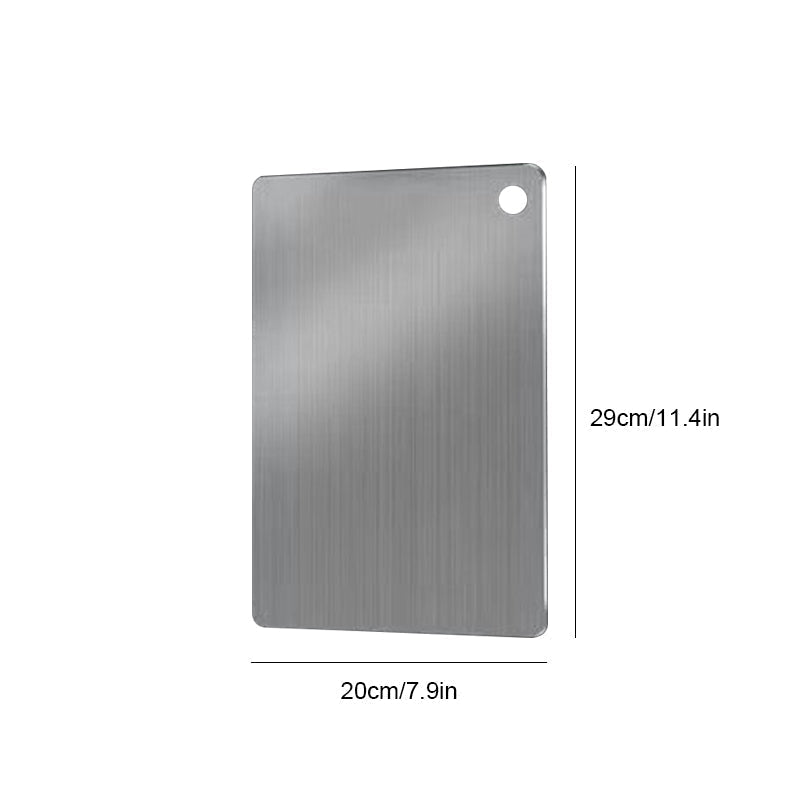 Dual-Surface Stainless Steel Cutting Board for Kitchen Food Prep & Meal Safety | Rust-Resistant Chopping Board for Meat, Vegetables, Bread