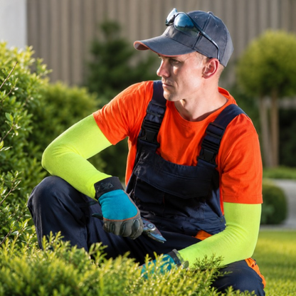 Cut-Resistant Forearm Guards with Hook-and-Loop Straps – 16 Inch Protection Sleeves for Gardening & Workshop Use