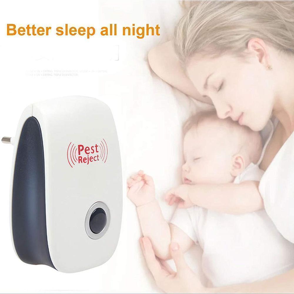 Electronic Pest Deterrent with Dual Wave Technology for Mice, Roaches, Spiders & Flying Insects – Plug-In Home Defense System for