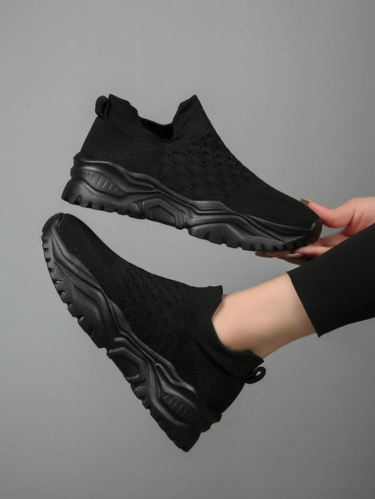Zapatillas sin cordones con amortiguación para mujer con soporte anatómico para el arco: calzado ligero y transpirable para caminar con comodidad durante todo el día