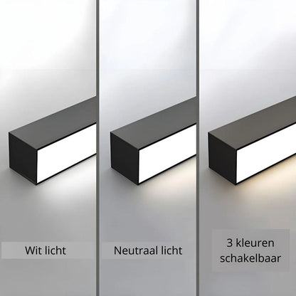 Linear LED Flush Mount Light 47-Inch Contemporary Aluminum Fixture Bedroom Hallway Kitchen Bar Overhead Lighting Slim Profile Low Profile Bl