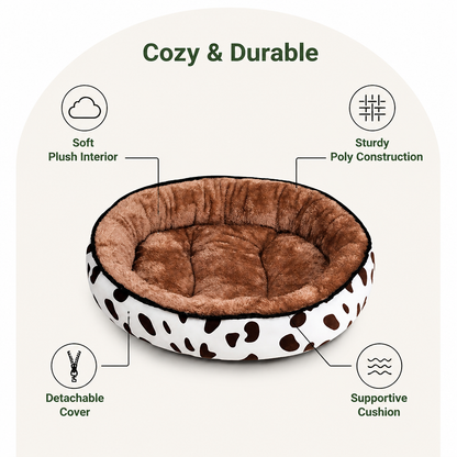 Ortekor Cozy Plush Polyester & Detachable Cover Pet Bed