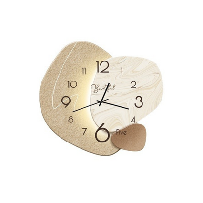 Sculptural Timepiece Soft Neutral Tone Whisper-Quiet Quartz Mechanism for Bedroom Living Space Home Office Contemporary Minimalist Interiors