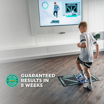 Soccer Skills Training Mat 35 in × 24 in Indoor Footwork Dribbling Practice Set Ball Control Exercises Youth Home Drills Anti-Slip Socks