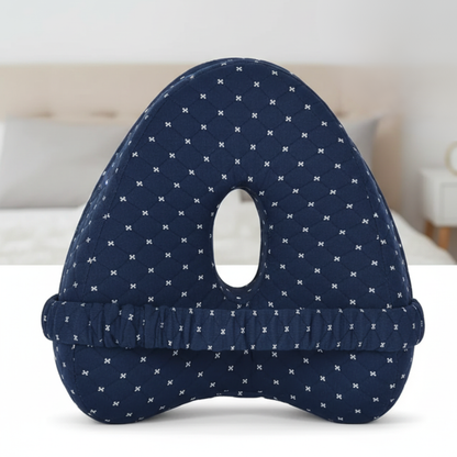Ergonomic Knee Cushion for Side Sleepers – Contoured Hip Alignment Support Pillow with Adjustable Strap – Breathable Memory Foam for Lower