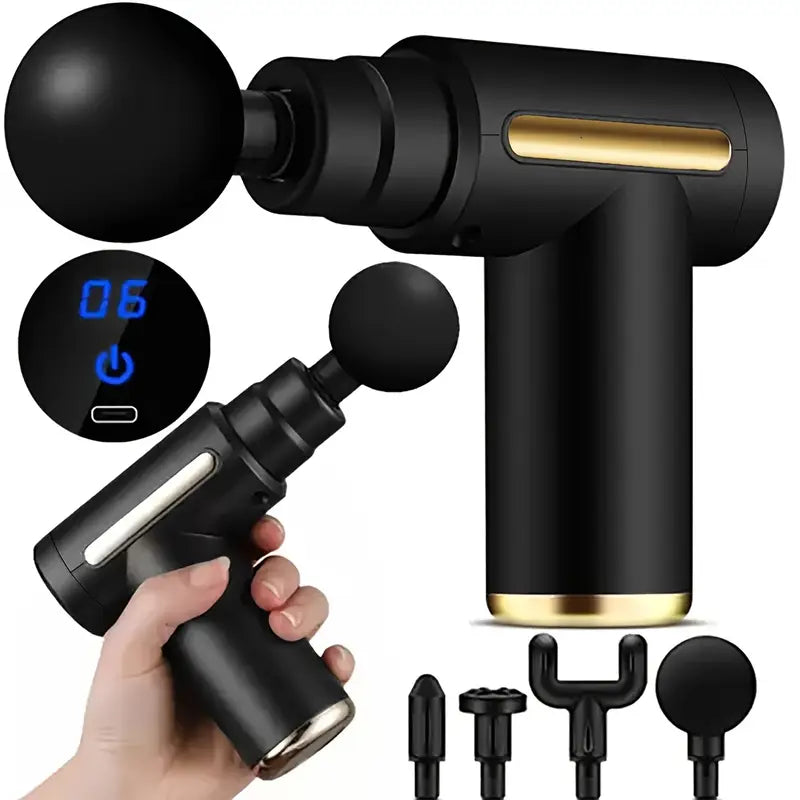 Handheld Massage Gun Deep Tissue Percussion Cordless & Rechargeable